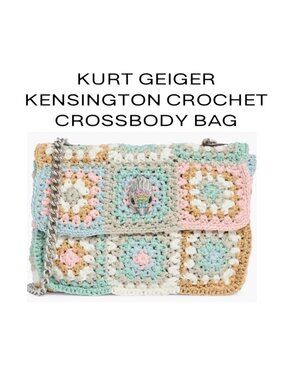 Kurt Geiger Kensington Crochet Crossbody Bag in Pastel. Super cute!!!
